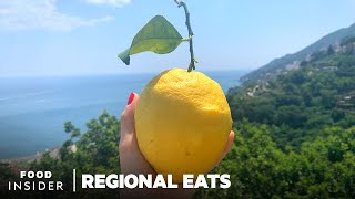 How Limoncello Is Made Using Huge Amalfi Coast Lemons  Regional Eats [upl. by Uolymme]