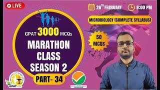 GPAT 2022  MARATHON CLASS 34 MICROBIOLOGY COMPLETE SYLLABUS [upl. by Demetris133]