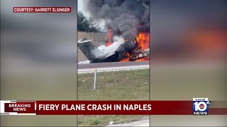 Plane crashes bursts into flames on I75 in Collier County [upl. by Accire]