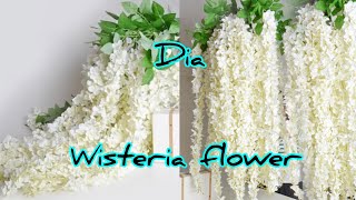 Diy wisteria flowers  Artificial wisteria flower  Fake plant  How to make wisteria flower [upl. by Acirema]