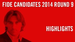 FIDE Candidates 2014 Round 9 Highlights [upl. by Ahsieit]