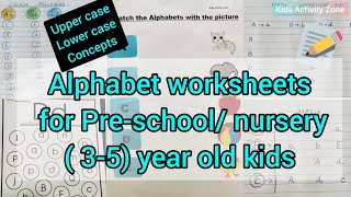 Alphabet worksheets for preschool nursery 35 year old kidsnursery English worksheet [upl. by Tray181]