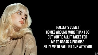 Billie Eilish  HALLEYS COMET Lyrics [upl. by Egwan]