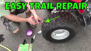 How To Fix a Flat ATV Tire With a Tire Plug [upl. by Adolpho]