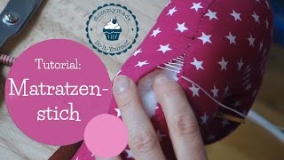 Matratzenstich Anleitung  Unsichtbare Naht  Leiterstich  Zaubernaht Nähanleitung mommymade [upl. by Padriac110]