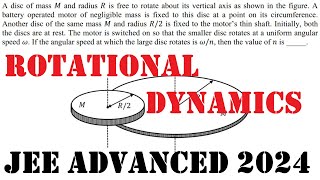 jee advanced 2024 paper 1 q 9 A disc of mass M and radius R is free to rotate about its vertical [upl. by Aretina]