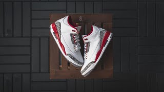 Air Jordan 3 Retro quotCardinal Redquot Review amp OnFeet [upl. by Ericksen295]