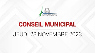 BEAUMONTSUROISE  Conseil municipal du Jeudi 23 Novembre 2023  Diffusion en direct [upl. by Thorn924]