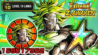 100 EZA TEQ LR LSSJ BROLY LEVEL 10 LINKS SHOWCASE Dragon Ball Z Dokkan Battle [upl. by Itak]