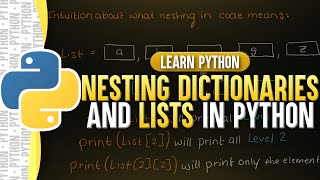 Nesting Dictionaries and Lists in Python [upl. by Esdras603]