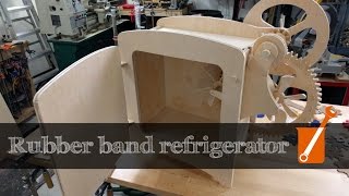 A refrigerator that works by stretching rubber bands [upl. by Lilllie]