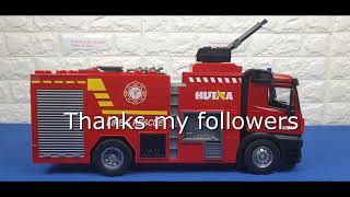 Huina 1562 Fire Truck RC Water Sprayer Sprinkler RTR 114 22CH Vehicles Truck Sound Lighting Models [upl. by Nikita507]