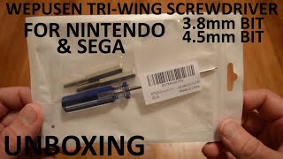 Unboxing Wepusen TriWing Screwdriver  38mm Bit  45mm Bit Tool Kit For Nintendo Repair [upl. by Etnohs]