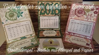 Tischkalender zum Aufstellen EaselCard mit Stampin Up [upl. by Assinna100]