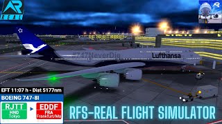 RFS–Real Flight Simulator–Tokyo–To– Frankfort–Full Flight–B7478I–Lufthansa–Full HD–Real Route [upl. by Constant237]