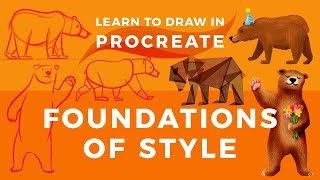 Learn to Draw in Procreate  Foundations of Style  Drawing a Bear [upl. by Waring]