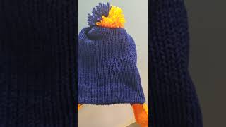 Knit Hat Reveal Broncos Colors Mind Over Matter Young the Giant knitting knithat Blue and Orange [upl. by Bonaparte]