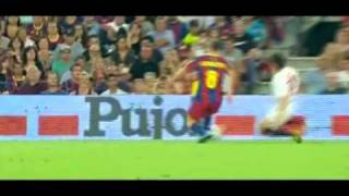 Andrès Iniesta vs Sevilla 1011 Spanish Supercup Home [upl. by Enilram]