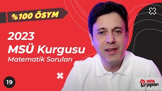 \u00100 ÖSYM  2023 MSÜ Kurgusu Matematik Soruları metinyayınlarıtv [upl. by Ikin617]