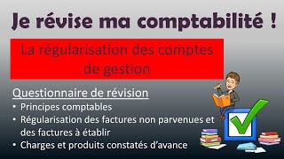 Les régularisations dinventaire des charges et des produits questionnaire de comptabilité [upl. by Kiel]