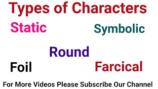 Types of characters in Literature  Types of Characters in a Story explanation [upl. by Theola278]