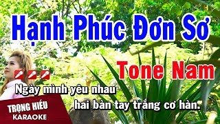 Karaoke Hạnh Phúc Đơn Sơ Tone Nam Nhạc Sống  Trọng Hiếu [upl. by Rosanna]