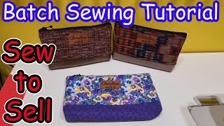 Sew to Sell How I make 11 assorted bagspouches with free vinyl amp fabric samples I can make to sell [upl. by Nihs]