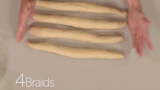 How To Make a 4Braided Challah  Challah Workshop Part 5 [upl. by Jung]