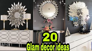 20 Glam wall decor ideas  mirror art  art and craft  diy project  Craft Angel [upl. by Maite]