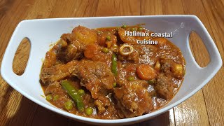 FRIED MEAT WITH POTATOES  LAMB CURRY RECIPE MEAT STEW SWAHILI FOOD KENYA RECIPE [upl. by Newel]