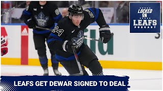 Toronto Maple Leafs avoid arbitration with Connor Dewar what do they do with Nick Robertson [upl. by Gerstein94]