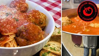 KILLER Spaghetti amp Meatballs  How to make Spaghetti and Meatballs Recipe [upl. by Prevot]