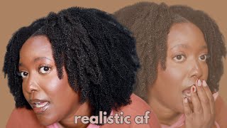 A LAZY NATURALS DREAM I FOUND A HALF WIG PERFECT FOR BEGINNERS  KandidKinks [upl. by Sabine511]