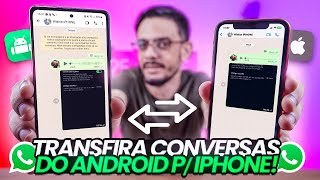 Como TRANSFERIR CONVERSAS do WhatsApp do ANDROID para o iPhone  MobileTrans [upl. by Clyte]