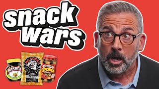 Steve Carell Tries British Snacks For The First Time  Snack Wars  LADbible TV [upl. by Lexis]