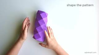 Origami Tutorial  quotYoshimura patternquot three scale variations [upl. by Ainitsirc]