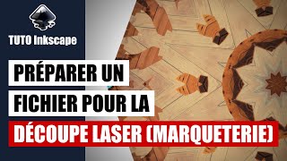 Tuto inkscape  préparer un objet pour la découpe laser marqueterie Question  réponse [upl. by Sungam]