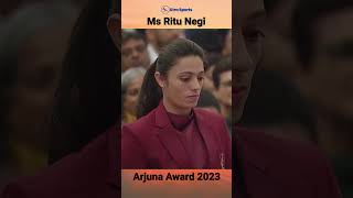 Ms Ritu Negi Kabaddi conferred with Arjuna Award 2023 by President Murmu  Xtra Sports [upl. by Xantha425]