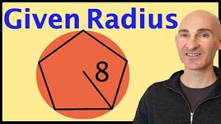 Find the Area of Regular Polygon Given Radius [upl. by Hodgkinson]