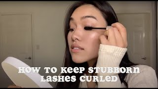 how to keep straightasian lashes curled all day [upl. by Garrek]