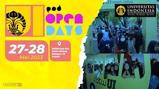 UI Open Days 2023 Hari Kedua  Presentasi Penerimaan Mahasiswa Baru UI oleh Kantor PMB UI [upl. by Aivax92]