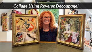 Collage Using Reverse Decoupage [upl. by Fischer31]