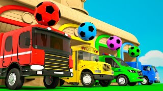 Wheels on the Bus  5 Little Monkeys Song  Soccer Ball Steps  Baby Nursery Rhymes amp Songs for Kids [upl. by Vergil]