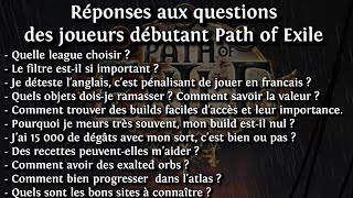 Réponses aux questions des joueurs débutants Path of Exile [upl. by Erlin]