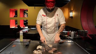 World Famous BENIHANA LIVE Cooking Show 5 COURSE MEAL [upl. by Llyrrad]