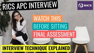 RICS APC MOCK INTERVIEW PRACTICE  INTERVIEW TECHNIQUE EXPLAINED [upl. by Cromwell]