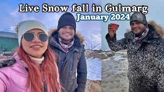 Finally Gulmarg in Kashmir receives Fresh Snowfall on 17th January 2024…My 1st Snowfall of 2024 [upl. by Araccot775]