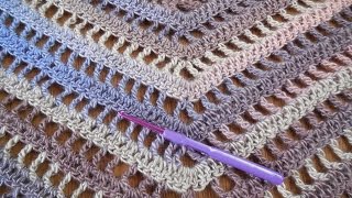 haken tutorial omslagdoek zomerherfst [upl. by Eisle]