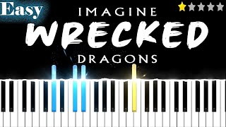 ✅ Imagine Dragons  Wrecked  SLOW EASY PIANO TUTORIAL [upl. by Ailongam]