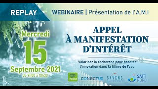 WEBINAIRE  Présentation de lAppel à Manifestation dIntérêt  Partie 1 [upl. by Jovi]